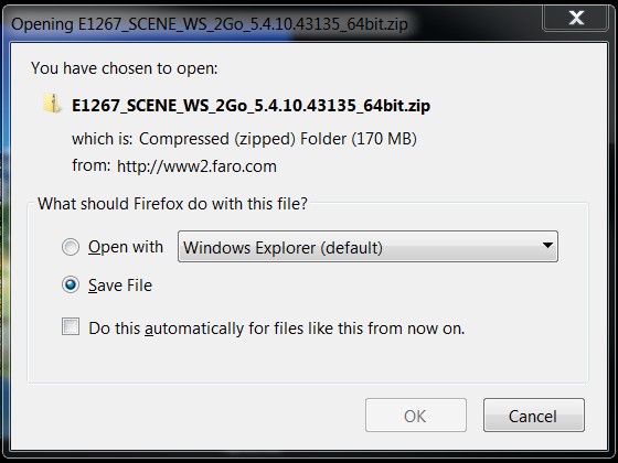 Archivo de instalación de SCENE WebShare 2Go